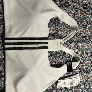 Adidas White Bra with Black Accents